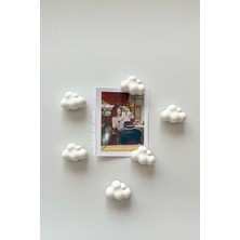 Bernami Dekoratif Pinterest El Yapımı Taş Tozu 6’lı Mini Bulut Buzdolabı Magneti