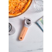 Feyza Design Çok Amaçlı Ahşap Saplı 3'ü 1 Arada Açacak, 14,5 cm