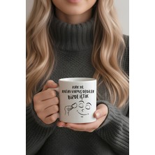 Kırk Yıl Hatırı Varmış Dediler Biz De Içtik Kupa Bardak, Kahve Temalı Baskılı Seramik Kupa, Mizah Dolu Kahve Kupası, Hediye Bardak