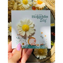 Bernami Biblo Pinterest 10 Adet Özel Tasarlanmış Kart ve Papatya Mum. Bebek Doğum, Babyshower, Doğum Günü, Hediyelik