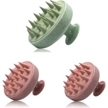 Macgon Saç Bakım Fırçası, Duş Tarağı Yumuşak Silikon Saç Yıkama & Saç Derisi Masaj Tarağı 3'lü Se