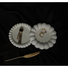 Bernami Nikah Pinterest 2'li Dekoratif Modern Tabak Takı Tabağı Bardak Altlığı Çok Amaçlı Kullanılabilir