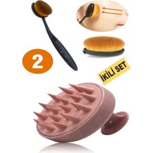 Özgürce Saç ve Makyaj Bakımı Için Ikili Fırça ve Masaj Seti