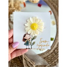 Bernami Dekoratif Pinterest 10 Adet Özel Tasarlanmış Kart ve Papatya Mum. Bebek Doğum, Babyshower, Doğum Günü, Hediyelik