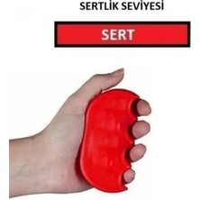 Macgon Stres Aparatı El Egzersiz Güçlendirici Fizik Tedavi El Bilek Parmak Güçlendirme Kırmızı