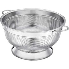 Feyza Design 27 cm Paslanmaz Çelik Geniş Süzgeç - Dayanıklı ve Çok Amaçlı Kevgir