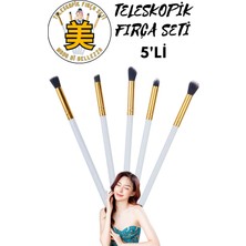 Özgürce Yumuşak ve Profesyonel Makyaj Fırça Seti, Teleskopik 5li