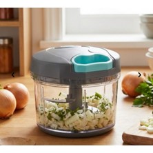 Feyza Design Mint Gri Büyük Pratik Doğrayıcı ve Çırpıcı 1000 ml