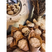 Bernami Dekoratif Pinterest 10 Adet Kokulu Şakayık Buket Mum / Söz - Nişan - Dekoratif Hediyelik Mum