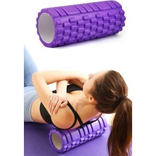 Macgon Roller Pilates Masaj Rulosu Köpüğü Fitness Yoga Roller Mor