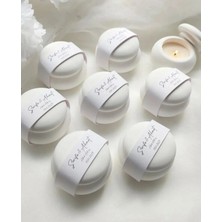 Bernami Şamdan Pinterest Yuvarlak Taş Tozu Mum Kavanozu Söz Hediyelik, Nişan Hediyelik, Tealight Mumlu Hediyelik - 5 Adet