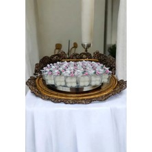 Bernami Şamdan Pinterest Pembe Çiçekli Bubble Mum 25 Adet