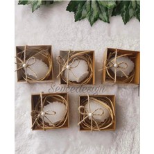 Bernami Dekoratif Pinterest Kutulu Istiridye Hediyelik Mum, Nikah, Dekoratif Nişan Söz Mevlut 15 Adet 15'li Kutulu Istiridye