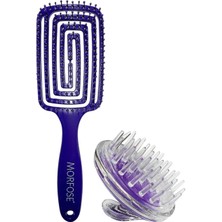 Macgon Pro Üç Boyutlu Normal Saç Fırçası + Saç Derisine Masaj Yapan Şampuan Tarağı