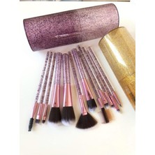 Özgürce Mor Simli Silindir Fırça Seti, 12 Adet, Temizlik ve Dekorasyon Için Ideal