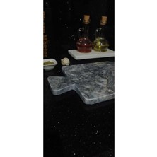 Feyza Design Dikdörtgen Mermer Kesme Tahtası, Şık ve Dayanıklı Sunum Tabağı