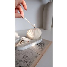 Bernami Şamdan Pinterest Bir Adet Büyük Istiridye Şeklinde Biblo Mum