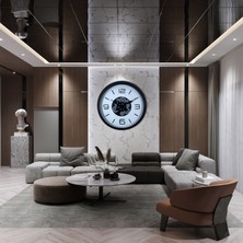 NessiWorld Siyah Şık 60 cm Çarklı Duvar Saati