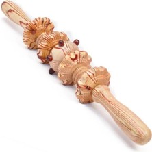 Macgon Türk Sihirli 5 Tekerlek ile Ahşap Masaj Merdanesi Uzak Doğu Masaj