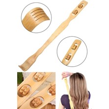 Macgon Uzun Bambu Vücut Geri Scratcher Stic Yardım Masaj Roller Ahşap Sırt Kaşıma Aparatı Uzun Sopa