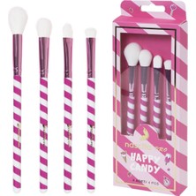 Özgürce 4'lü Pembe Göz Makyaj Fırça Seti, Özel Tasarım, Kaliteli ve Şık