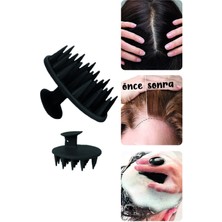 Macgon Yumuşak Silikon Uçlu Saç Derisi Masaj Tarağı Aleti Saç Yıkama Tarağı Fırçası Smt