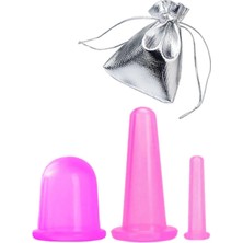 Macgon Yüz, Boyun, Göz/dudak Çevresi ve Vücut Için Vakumlu Silikon Masaj Kupaları - - 3'lü