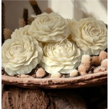 Bernami Düğün Pinterest Dekoratif Şakayık Çiçeği Vanilya Kokulu 2li Mum-Çiçek Mum-Kokulu Mum