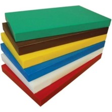 Feyza Design Çok Renkli Polietilen Kesim Tahtası 40X25X2 Cm, Et ve Meyve Için