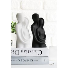 Bernami Şamdan Pinterest Siyah&beyaz 2li Sarılan Çift Heykeli Biblo Sevgili Biblo Sarılan Çift Masa Süsü