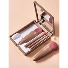 Özgürce Renkli 5'li Taşınabilir Makyaj Fırça Seti, Pratik ve Şık Tasarım