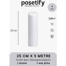 Poşetify 25CMX5METRE Rulo Şilte | Taşınma Tabak Arası Cam Bardak Sarma | Koruyucu Ambalaj Malzemesi | 1mm