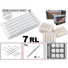 Özgürce Dövme Makinesi Iğne Seti 7rl, 10 Iğne ve 10 Uç ile Profesyonel Kullanım