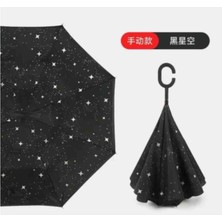 Ay Ege Kadın Şemsiye Ters Şemsiye Starrysky