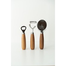 Feyza Design Pratik ve Şık 3'lü Mutfak Seti: Pizza Kesici, Açacak, Soyacak