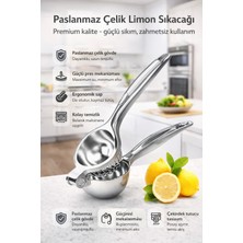 Feyza Design Paslanmaz Çelik Limon Sıkacağı, Dayanıklı ve Pratik Meyve Sıkma Aleti