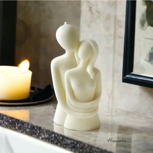 Bernami Dekoratif Pinterest Sarılan Çift Vegan Soya Mum