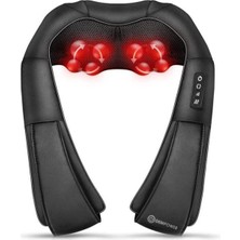 Macgon Dp-76 Siyah Renk Kollu Isı Özellikli Boyun Masaj Yastığı Boyundan Asmalı El Ekleme Detaylı