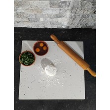 Feyza Design Mermer Hamur Açma Tezgahı, Kesme ve Açma Büyük Boy, Dayanıklı ve Şık