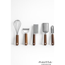 Feyza Design Şık 5'li Mutfak Seti: Çırpıcı, Rende, Oyacak, Turbo Soyacak, Dilimleyici