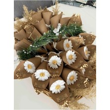 Bernami Mevlüt Pinterest Kişiye Özel Düğün|nişan|söz Hediyelik Papatya Kokulu Buket Mum - 15 Adet