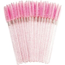 Özgürce 50 Adet Açık Pembe Kaş ve Kirpik Tarama Fırçası Seti