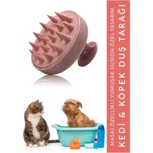 Macgon Kedi ve Köpek Pembe Silikon Duş ve Masaj Tarağı