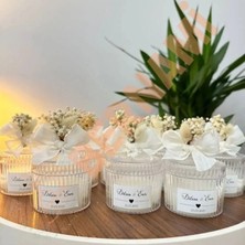 Bernami Dekoratif Pinterest Özel Tasarım Nişan Söz Dekoratif Dügün Hediyelik Kristal Kapaklı Şekerlik Mum - 10 Adet