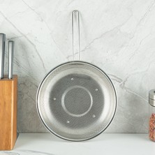 Feyza Design Protools Kulplu Süzgeç 24 Cm, Pratik ve Dayanıklı Mutfak Gereci