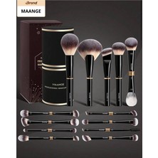 Özgürce 13'lü Alüminyum Taşınabilir Makyaj Fırça Seti ve Saklama Kutusu