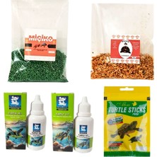 Miçiko Kaplumbağalar Için Premium Yem ve Bakım Seti