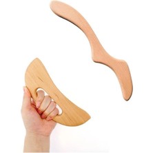 Macgon Doğal Ahşap Masaj Aleti Vücut Lenf Drenaj Masajı M5-7