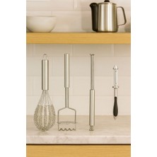 Feyza Design 4'lü Paslanmaz Çelik Çok Amaçlı Mutfak Seti