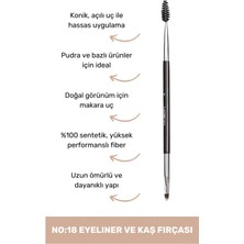 Özgürce Ikili Eyeliner ve Kaş Fırçası Seti – Profesyonel Makyaj Aracı